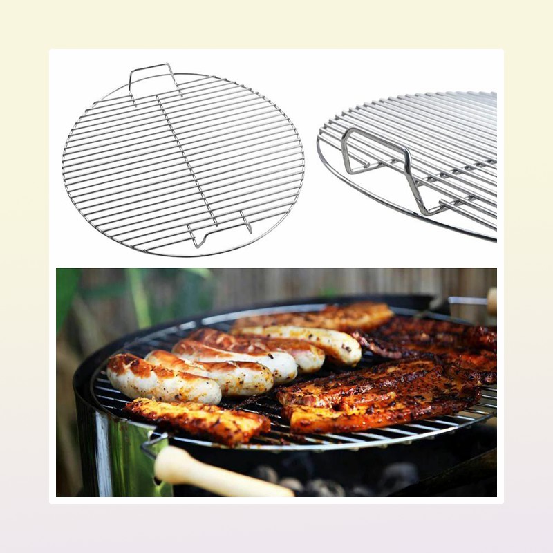 Tools Accessories 41CM BBQ Grate Round Barbecue Grilled Mesh Cooking Kitchen Tool Stainless Steel Bold5808905