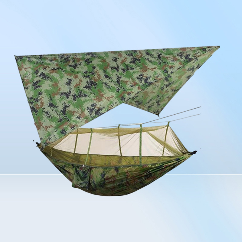 Outdoor Camping Waterproof Anti-Mosquito Hammock + Sky Sn Canopy Hammock Wild Camping Aerial Swing Accommodate