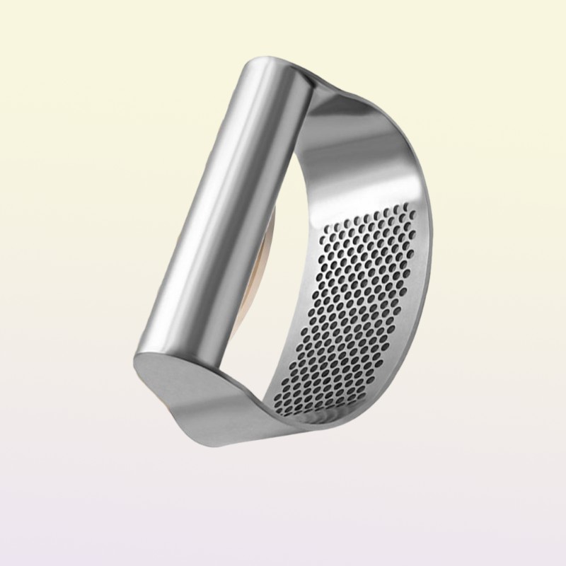 1pcs Stainless Steel Curved Garlic Press Vegetable Chopper Crusher Manual Ginger Mincing Masher Kitchen Gadgets Cooking Tools 20126410907