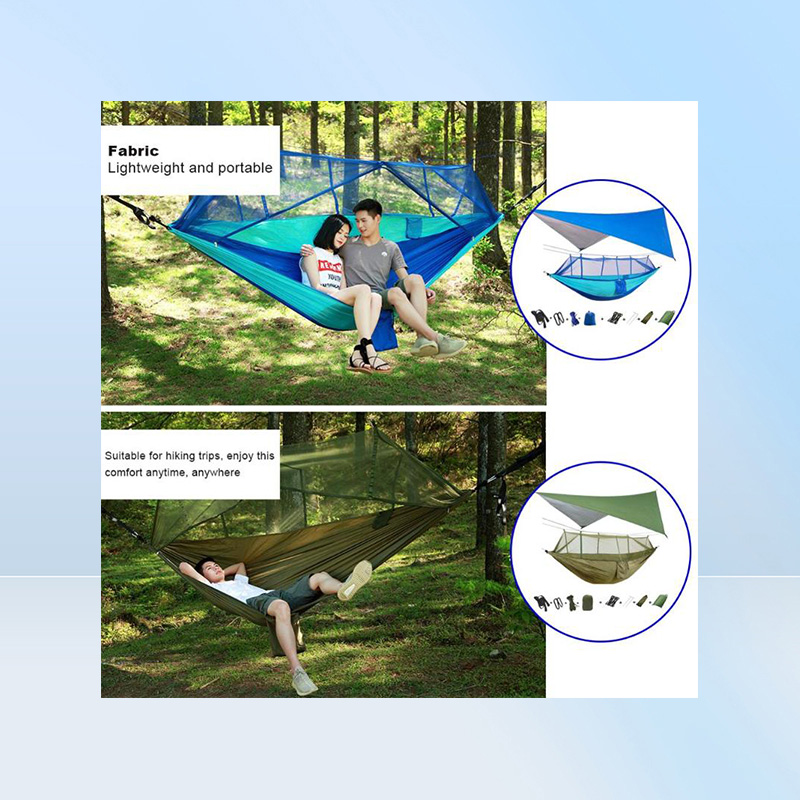 Outdoor Camping Waterproof Anti-Mosquito Hammock + Sky Sn Canopy Hammock Wild Camping Aerial Swing Accommodate