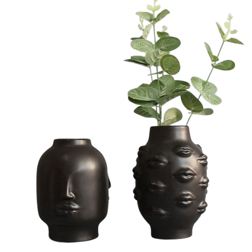 Nordic Ins Style Creative Personality Face Vase Modern Minimalist Lips Ceramic Floral Home Bar Bookstore Decoration Ornaments 21045964734