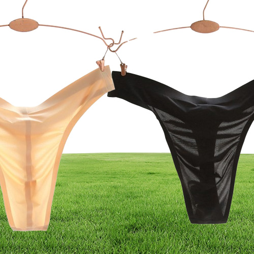 Mens Thongs Sexy Male Smooth Ice Silk GStrings Seamless Men Bikini brief InnerInvisible Underwear light and thin like no wearring6376832
