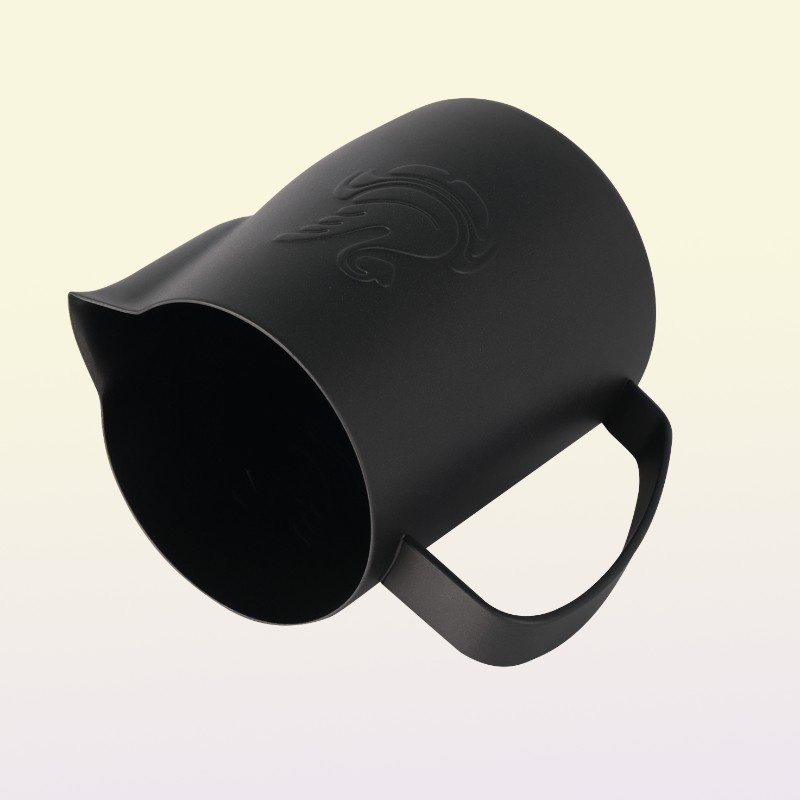 Coffee Pots JIBBI Milk Steaming Frothing Pitcher Stainless Steel NonStick Jug Pull Flower Cup Perfect for Cappuccino Latte 600 222808993