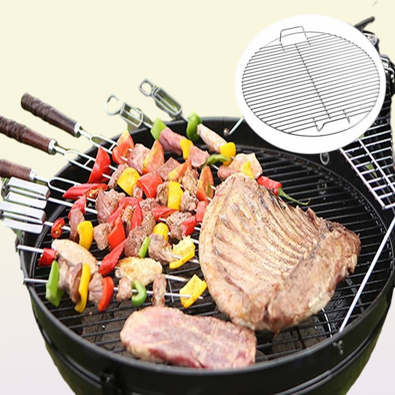 Tools Accessories 41CM BBQ Grate Round Barbecue Grilled Mesh Cooking Kitchen Tool Stainless Steel Bold5808905
