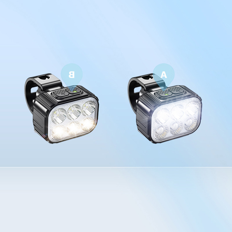 Bike Lights Bike Light Q6 2PCS LED Bicycle Front Rear lights USB Charge Headlight Cycling Taillight Bicycle Lantern Bike Accessori