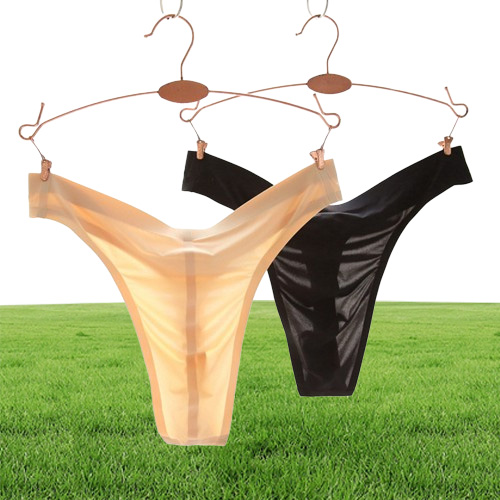 Mens Thongs Sexy Male Smooth Ice Silk GStrings Seamless Men Bikini brief InnerInvisible Underwear light and thin like no wearring6376832
