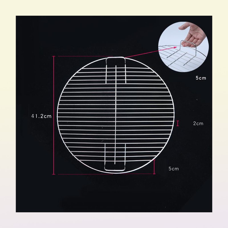 Tools Accessories 41CM BBQ Grate Round Barbecue Grilled Mesh Cooking Kitchen Tool Stainless Steel Bold5808905