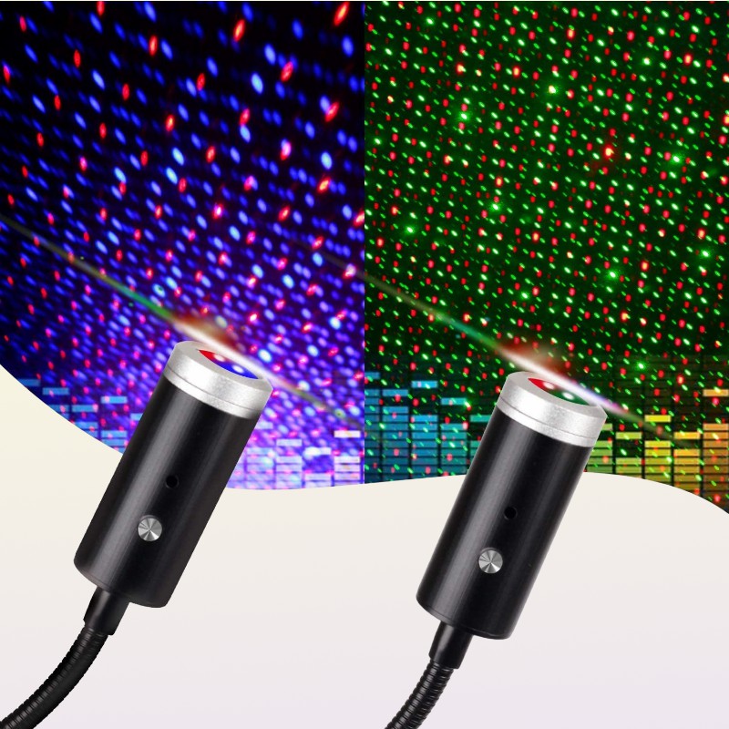 starry sky roof 3 Colors USB Starry Sky Projector LED Night Lights Plug in Car Atmosphere Ambient Star Galaxy Lamp Light Roof Ceil