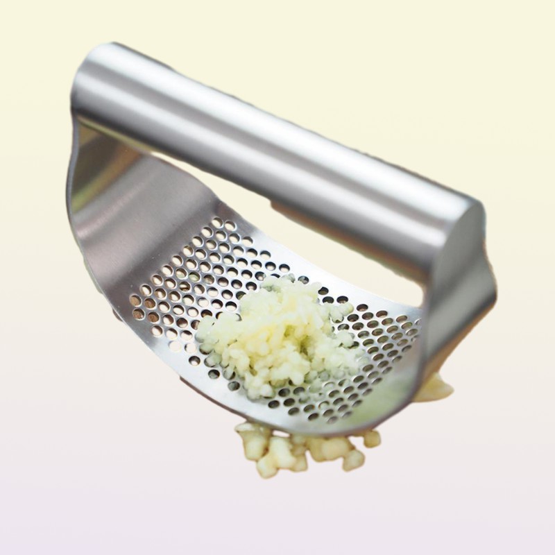 1pcs Stainless Steel Curved Garlic Press Vegetable Chopper Crusher Manual Ginger Mincing Masher Kitchen Gadgets Cooking Tools 20126410907