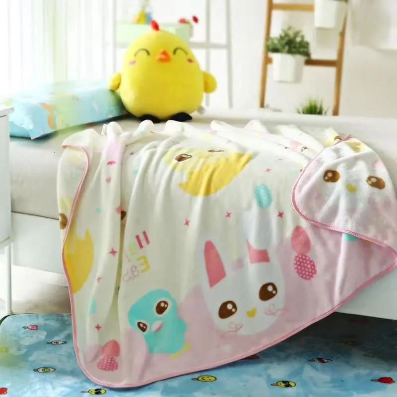 Spring Summer born Blanket Children Lunch Break Single Layer Baby Kindergarten Office Cover Flannel 240103
