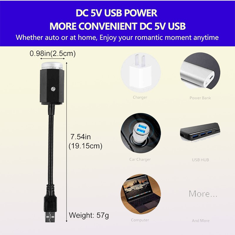 starry sky roof 3 Colors USB Starry Sky Projector LED Night Lights Plug in Car Atmosphere Ambient Star Galaxy Lamp Light Roof Ceil