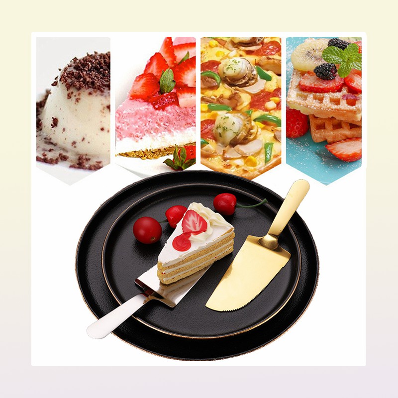 3pcsSet Personalized Pastry Stainless Steel Wedding Cake Knife Set Rose Gold Pizza Cutter Custom Dessert Pastry Baking Tools 220812023147