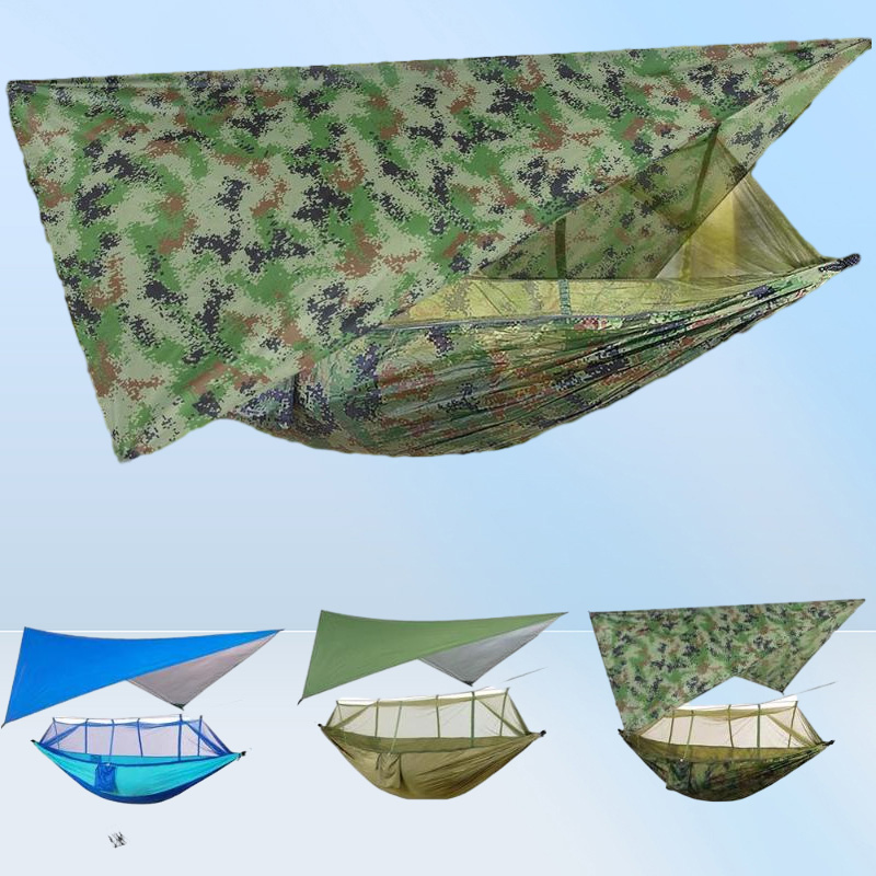Outdoor Camping Waterproof Anti-Mosquito Hammock + Sky Sn Canopy Hammock Wild Camping Aerial Swing Accommodate
