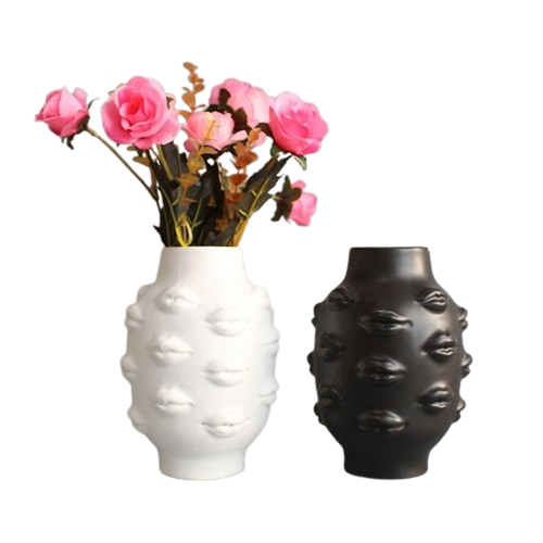 Nordic Ins Style Creative Personality Face Vase Modern Minimalist Lips Ceramic Floral Home Bar Bookstore Decoration Ornaments 21045964734
