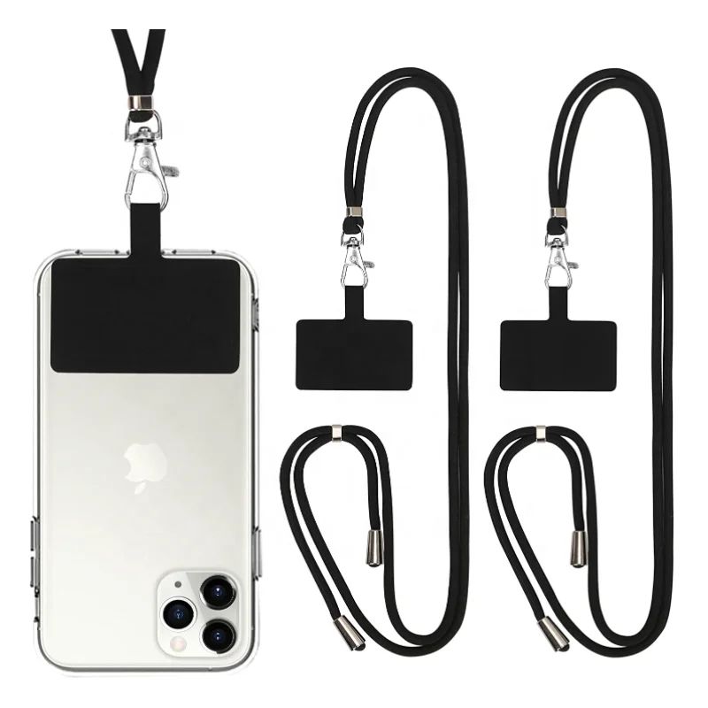 Universal Crossbody Cell Phone Lanyard Patch with Adjustable Detachable Nylon Neck Strap Neck Shoulder Strap Rope Phone Case Anchor Tether Tab for Mos