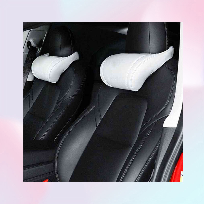 Adjustable Car Neck Pillow Premium Interior Headrest Support for Seat Auto Gadgets Compatible with Tesla Model 3 Y X S B36B H2204