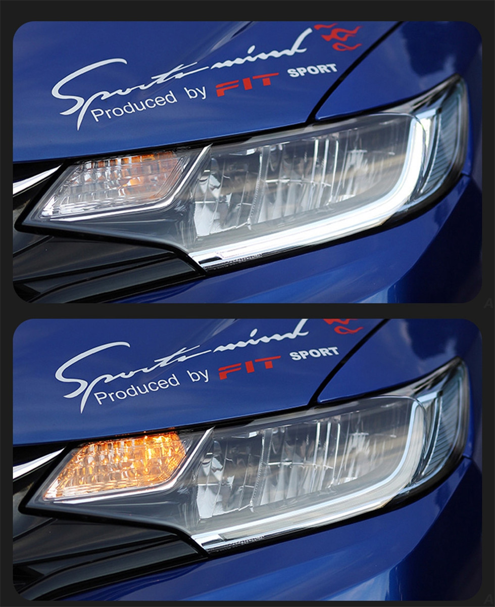 Car Assembly Front Headlights for Honda Fit 2014-20 19 Jazz LED Head Lamp Styling Dynamic Turn Signal Lens
