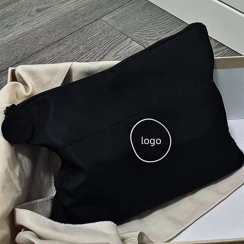 C Brand Cosmetic Bags For Girl Makeup Wash Bag Down Cotton Makeup Bag Travel Toiletry Kit For Women Black White Color Large Capacity Zipper Wallet Han