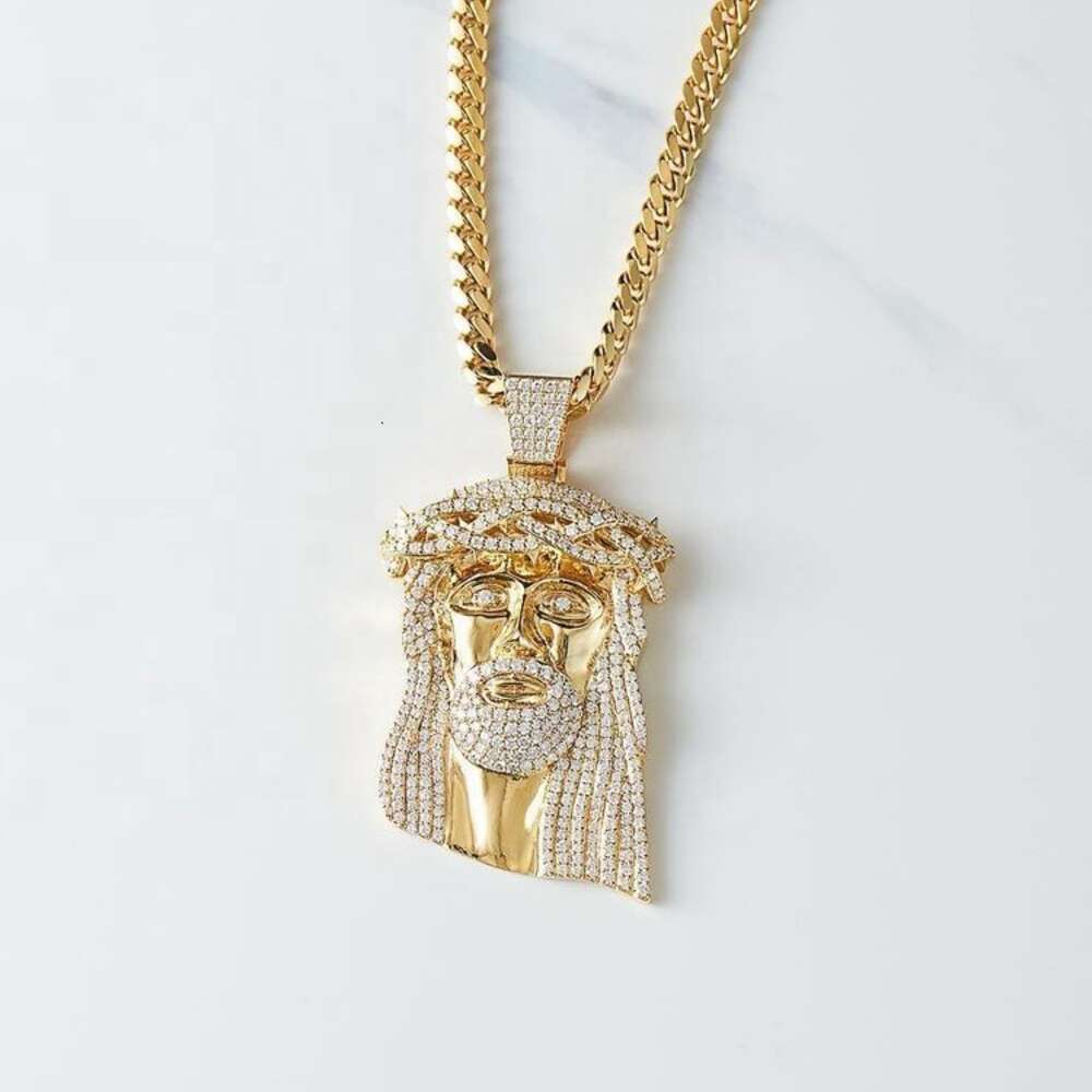 Pendant for Necklace Diamond Silver/ 10K Solid Gold Mens Diamond Jesus Piece Pendant Moissanite Iced Out