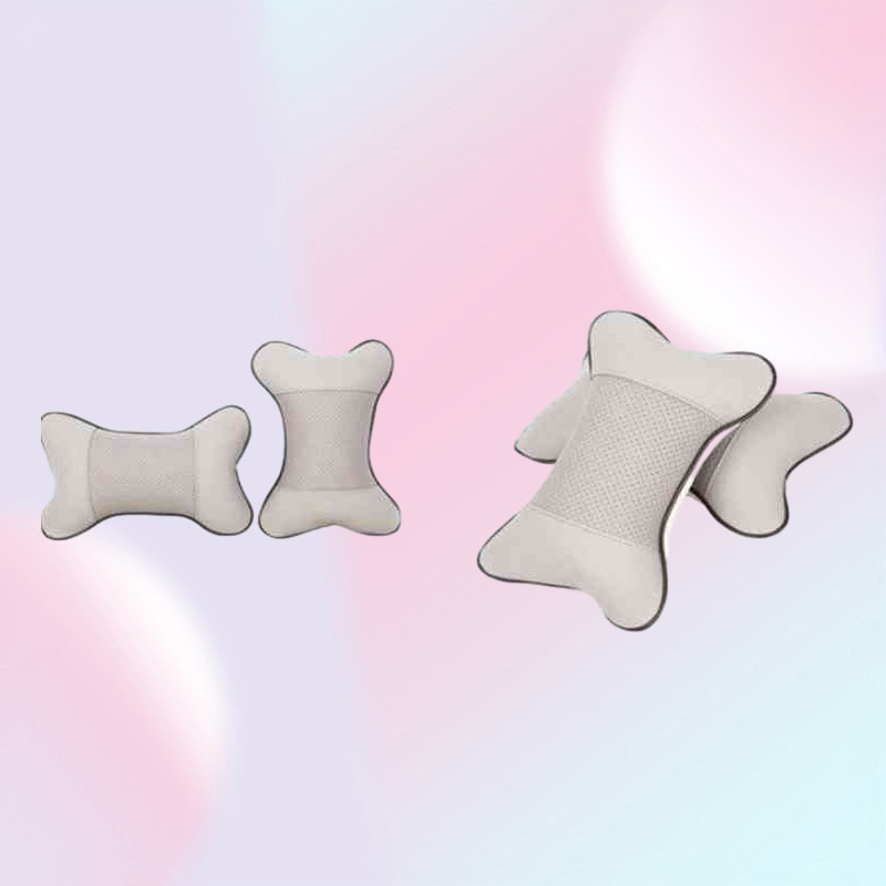 car PU Breathable Mesh Headrest for SEAT Altea Toledo MK1 MK2 Ibiza Cupra Leon Cupra For Skoda Fabia Rapid octavia H220422