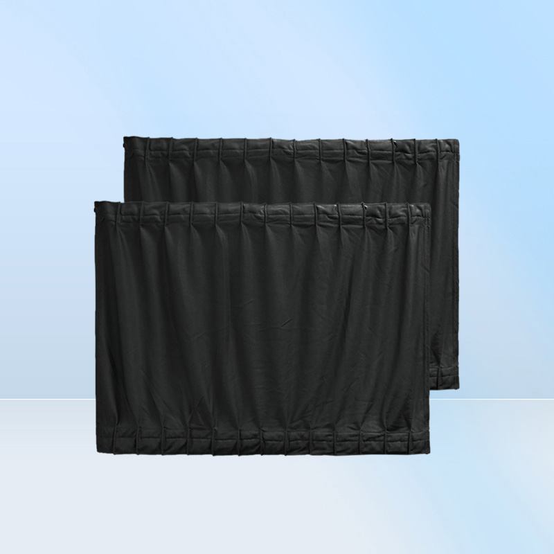 2025 new 2 x 50S Adjustable Black Car Side Window Sunshade Universal Auto Rear Block Interlock Curtain UV Sun Shade Visor5680424 Free shippi