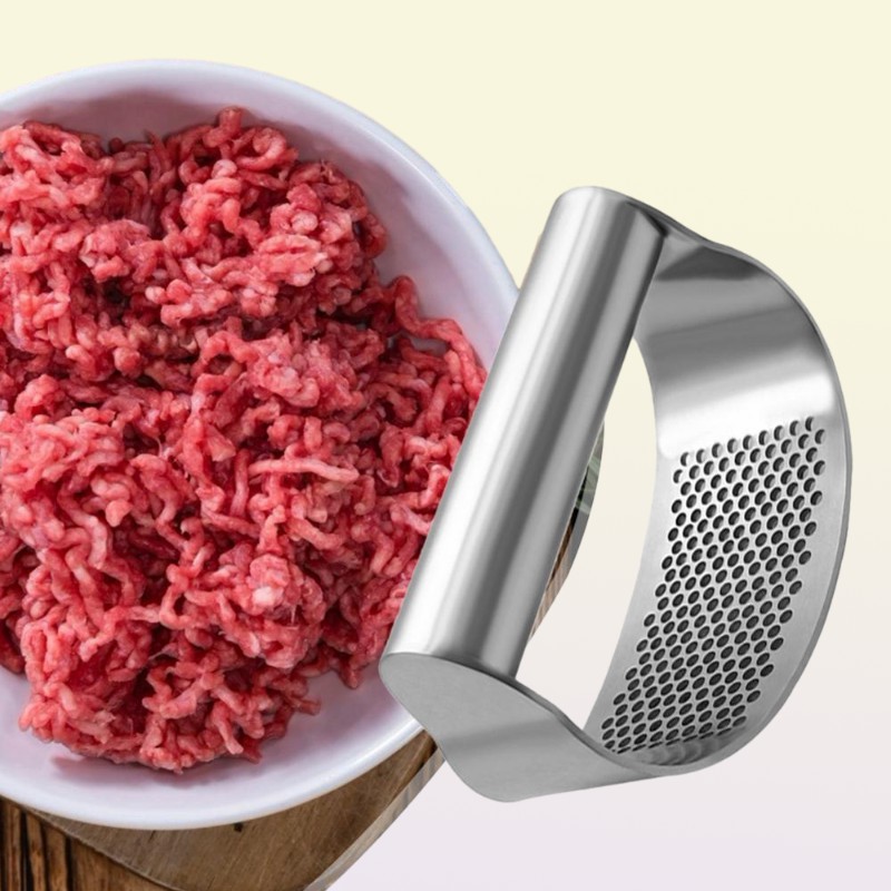 1pcs Stainless Steel Curved Garlic Press Vegetable Chopper Crusher Manual Ginger Mincing Masher Kitchen Gadgets Cooking Tools 20126410907