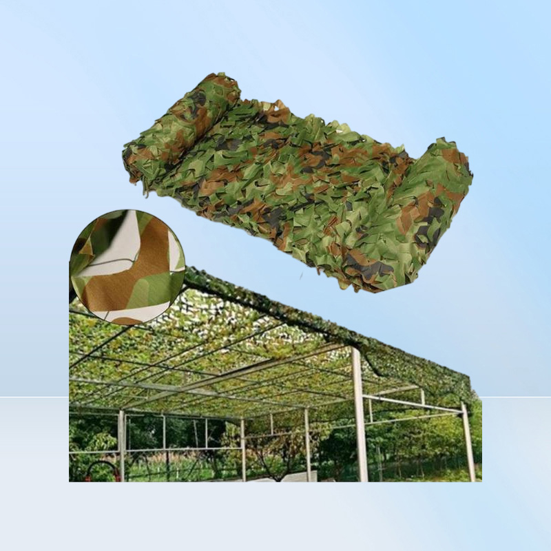 3x5m Woodland Camo Netting Camouflage Net Privacy Protection Mesh For Outdoor Camping Forest Landscape
