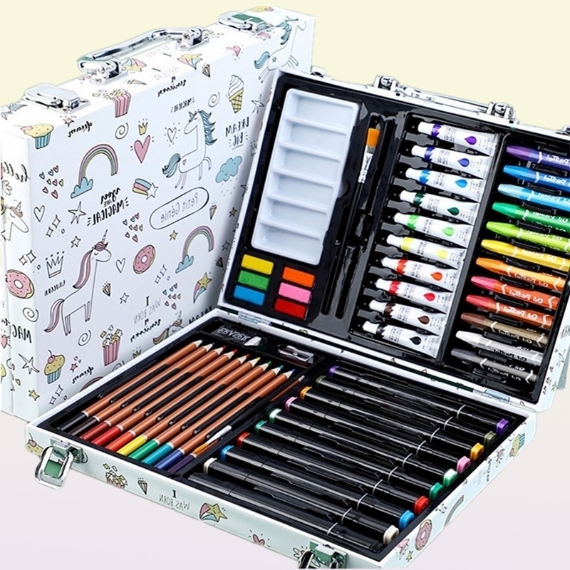 Pencils Art set Painting Set Watercolor Pencil Crayon Water Pen Drawing Board Doodle Supplies Kids Educational Toys Gift 221108
