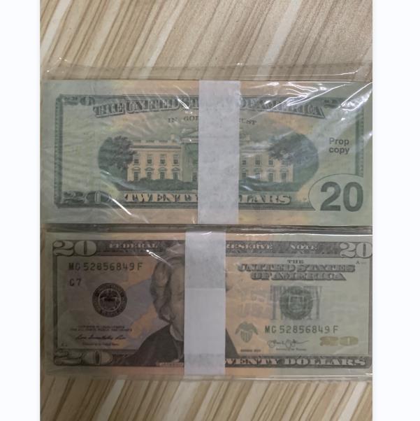 Fake Money Movie Prop Money Banknote Party 10 20 50 100 200 US Dollar Euros pound English banknotes Toy Bar Props Copy Money Actual 1:2 Size