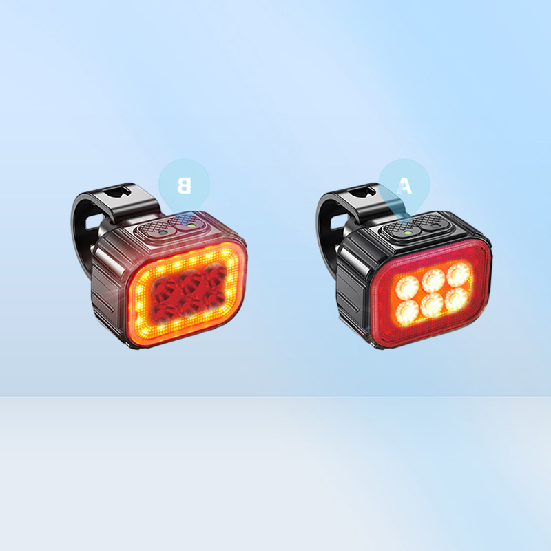 Bike Lights Bike Light Q6 2PCS LED Bicycle Front Rear lights USB Charge Headlight Cycling Taillight Bicycle Lantern Bike Accessori