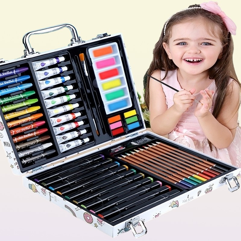 Pencils Art set Painting Set Watercolor Pencil Crayon Water Pen Drawing Board Doodle Supplies Kids Educational Toys Gift 221108