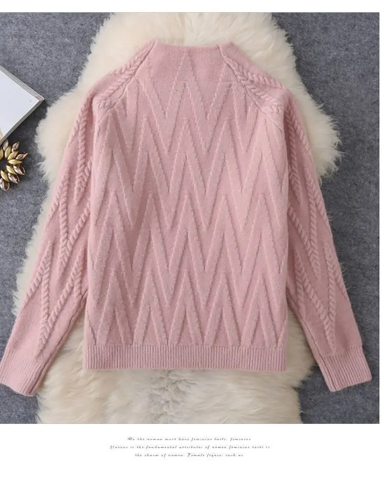 Women Knitted Two Pieces Sets Autumn Winter Casual Female Warm Suits Half Turtleneck Sweater and Trouser Tracksuits T01 240102
