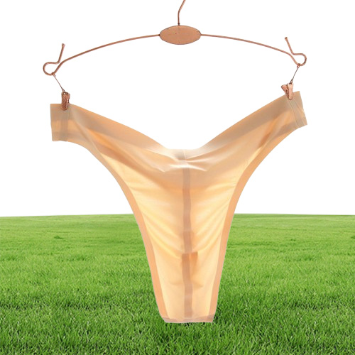 Mens Thongs Sexy Male Smooth Ice Silk GStrings Seamless Men Bikini brief InnerInvisible Underwear light and thin like no wearring6376832