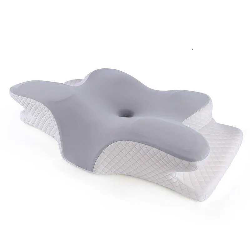 Memory Foam Pillows Butterfly Shaped Relaxing Cervical Slow Rebound Neck Pillow Pain Relief Sleeping Orthopedic Pillow Beding 240103