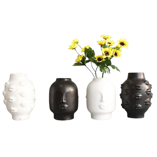 Nordic Ins Style Creative Personality Face Vase Modern Minimalist Lips Ceramic Floral Home Bar Bookstore Decoration Ornaments 21045964734