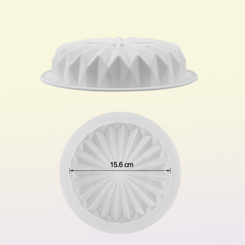 SJ Mousse Silicone Cake Mold 3D Pan Round Origami Cake Mould Decorating Tools Mousse Make Dessert Pan Accessories Bakeware 06161130863