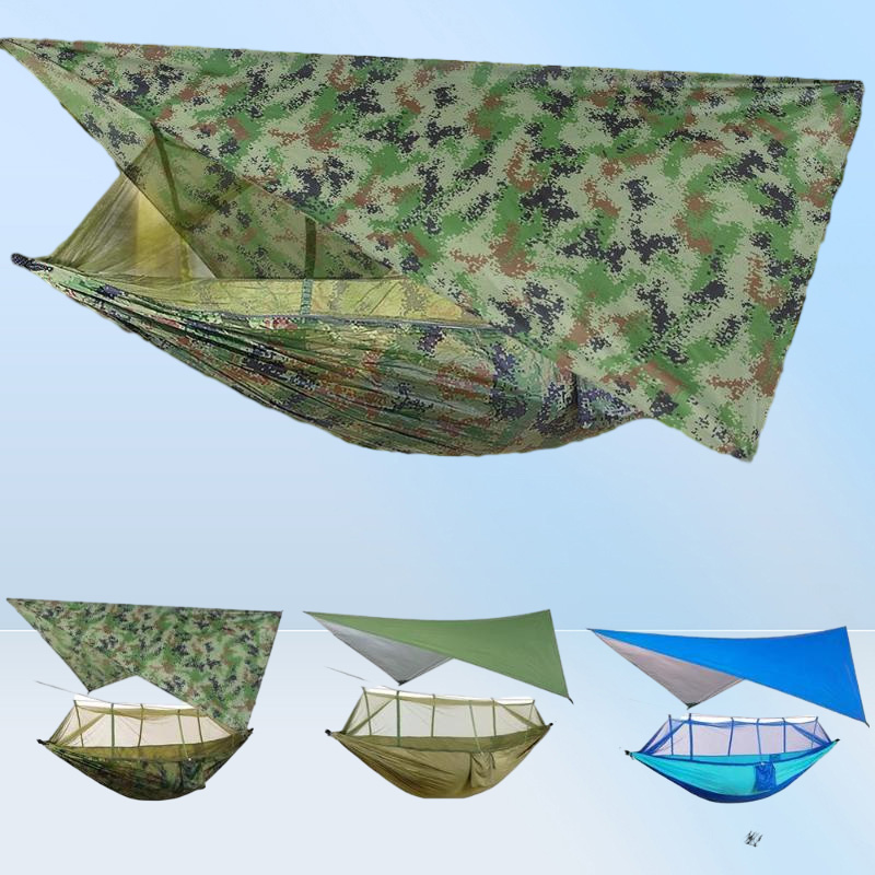 Outdoor Camping Waterproof Anti-Mosquito Hammock + Sky Sn Canopy Hammock Wild Camping Aerial Swing Accommodate
