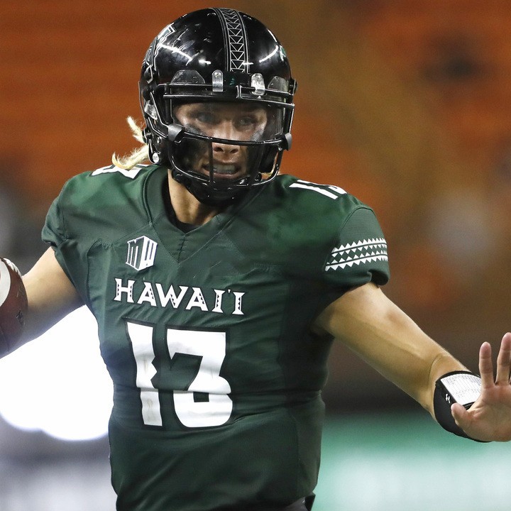 Mens Youth Custom Stitched Hawaii Rainbow Football 27 Koali Nishigaya Landon Sims 31 Dedrick Parson 33 Brock Hedani 38 Robbie Paikai 43 Ronson Jersey 