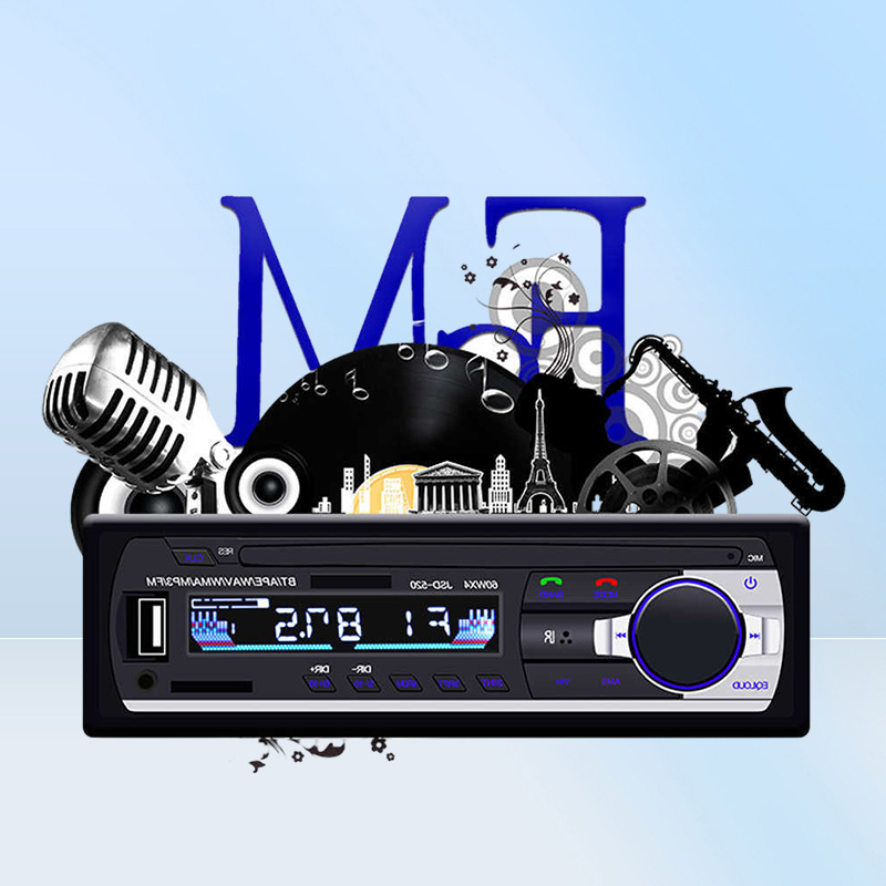 2025 new Other Auto Electronics Podofo Autoradio Car Radio Stereo Bluetooth FM Aux Input Receiver SD USB JSD-520 12V In-dash 1 din o MP3 Mul