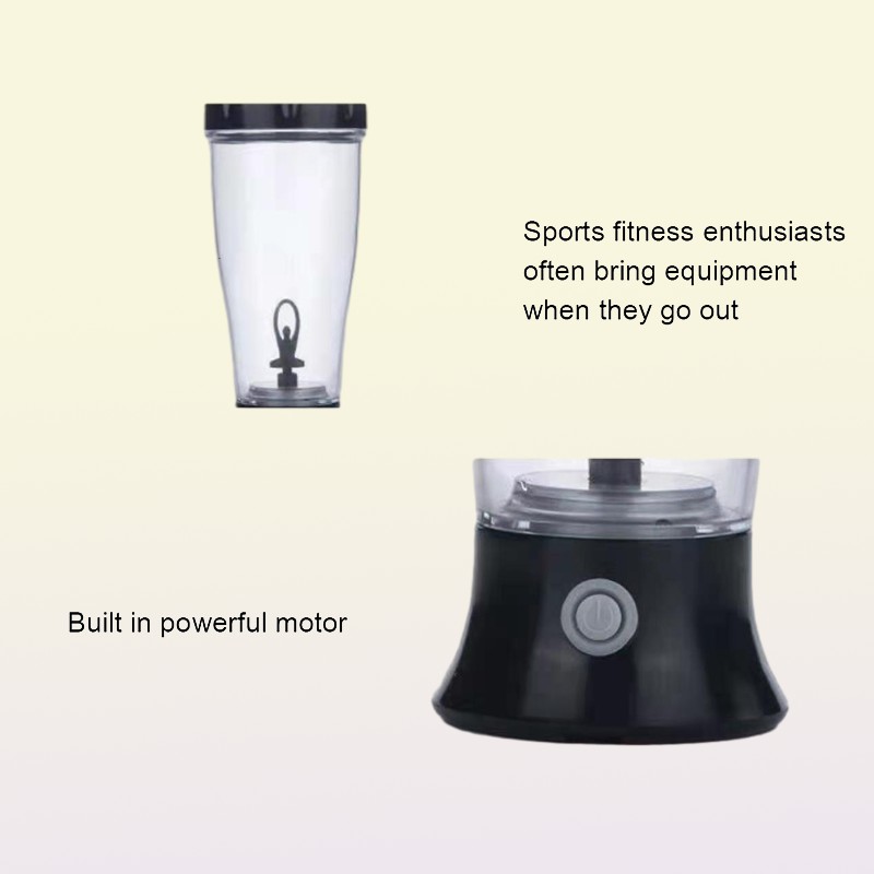 Water Bottles Electric Protein Shaker Mixing Cup Automatic Self Stirring Bottle Mixer Onebutton Switch Drinkware for Fitness 22103992424