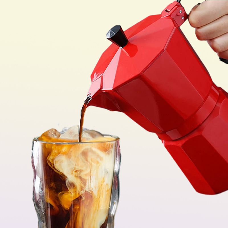 Aluminum Mocha Coffee Pot Italian Coffee Maker Portable Coffee Kettle Kitchen Tools Stovetop Percolator Espresso Pot Moka Pots2151896