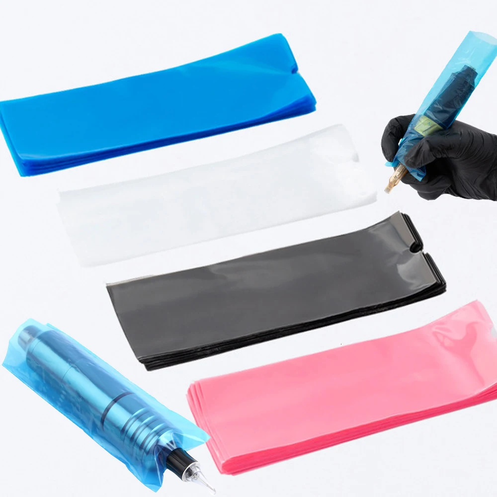 50100pcs Tattoo Cartridge Filter Pen Clip Sleeves Bags Supply Disposable Tattoo Machine Cord Covers Bags Tattoo Accessories 240103