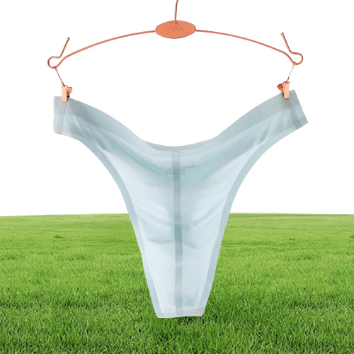 Mens Thongs Sexy Male Smooth Ice Silk GStrings Seamless Men Bikini brief InnerInvisible Underwear light and thin like no wearring6376832