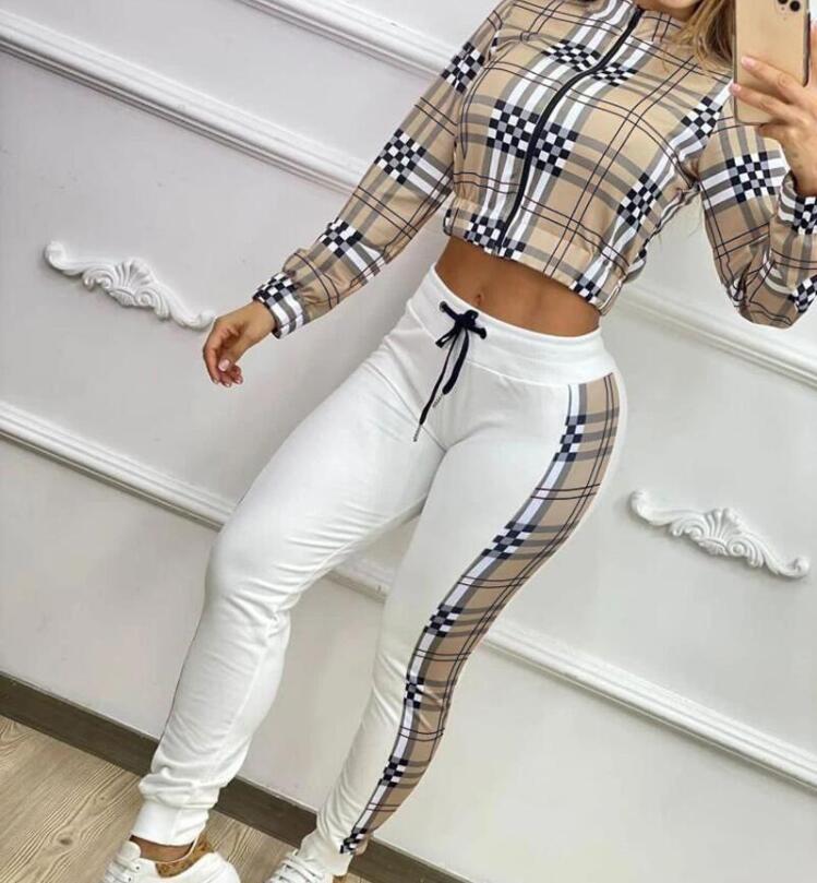 2024 New Women 2 Piece Sets Casual Long Sleeve Tracksuits Sport Suits Jogging Letter Harajuku Sportwear