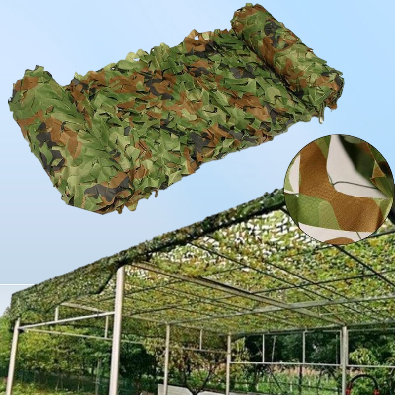 3x5m Woodland Camo Netting Camouflage Net Privacy Protection Mesh For Outdoor Camping Forest Landscape