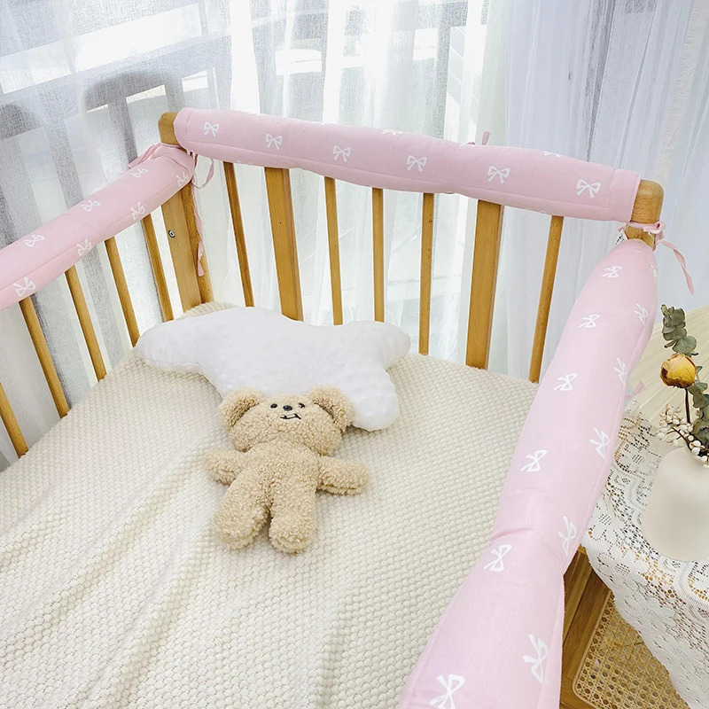2PCS Infrant Crib Protection Wrap Edge Baby Antibite Solid Color Bed Fence Guardrail born Rail Cover Care Safety 240103