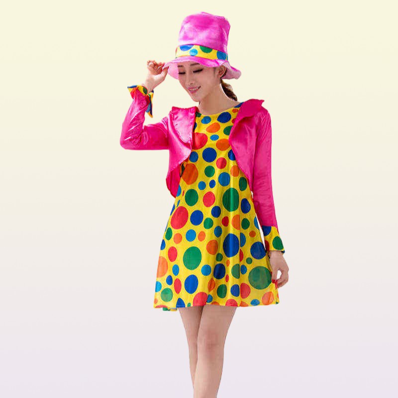 Halloween Adult Clown Jumpsuit Hat Man Women Joker Cosplay Costumes Cosplay Christmas Holiday Party Dress No Wig J2207137756634
