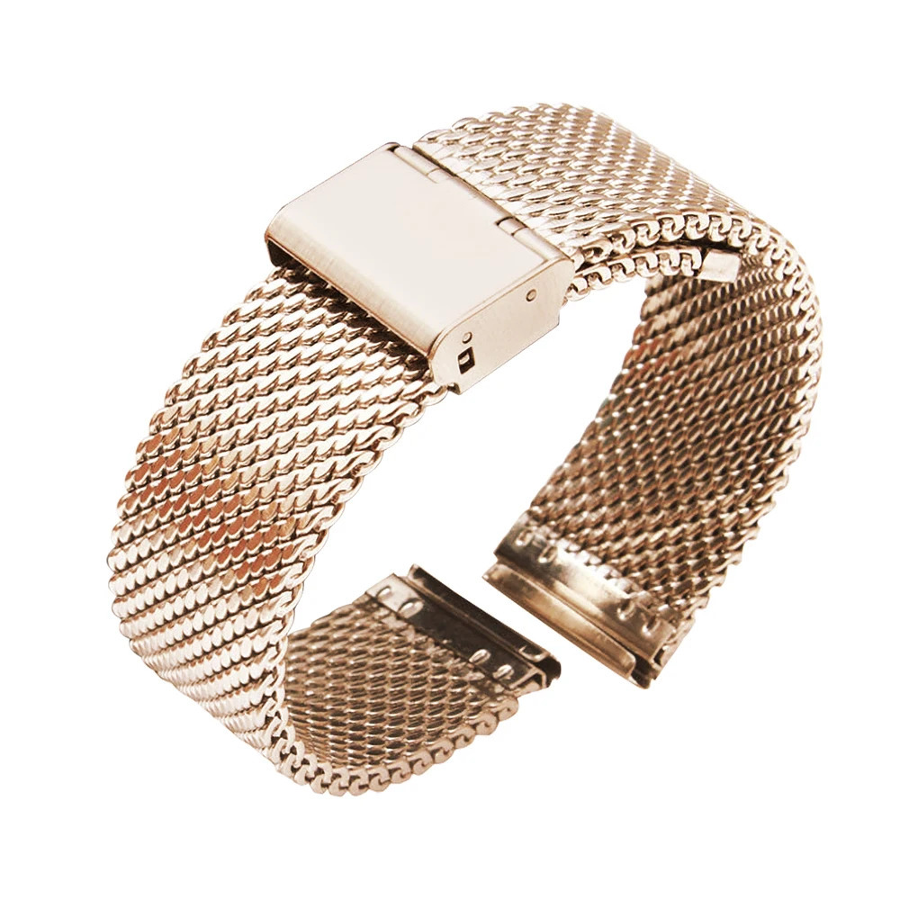 18mm 20mm 22mm 24mm Universal Milanese Watchband Quick Release Watch Band Mesh Stainless Steel Strap Wrist Belt Bracelet Black 240104