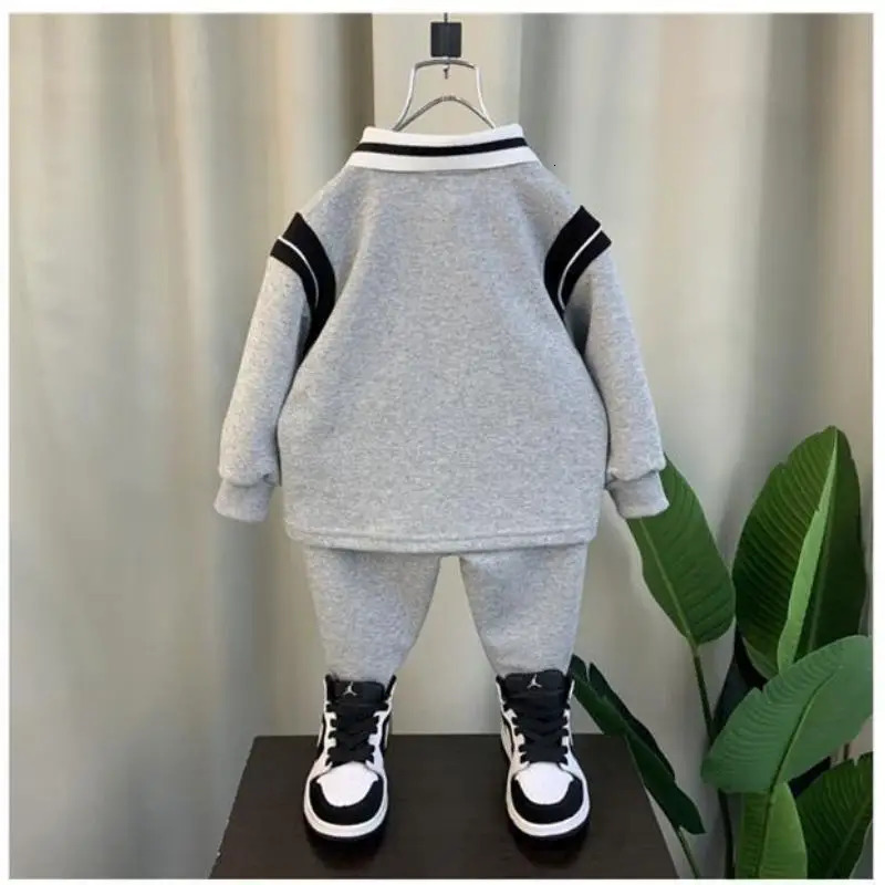 Spring Autumn Kids Clothes Boys Sets Sports Suit Children Tracksuit Boys Long Sleeve Letter T-Shirt Pant 2Pcs Suit 2-12Y 240104