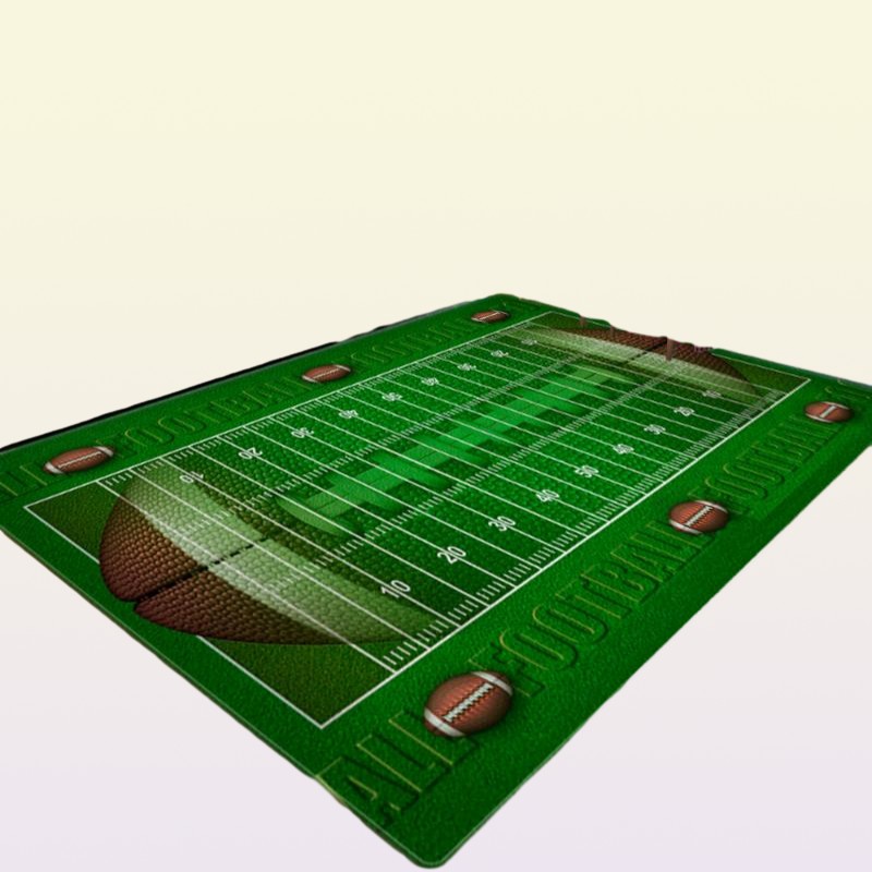 Carpets 3D Green Football Carpet Kids Room Baseball Rug Field Parlor Bedroom Living Floor Mats Large Rugs Home Customized2587297